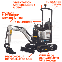 Mini pelle E10 électrique